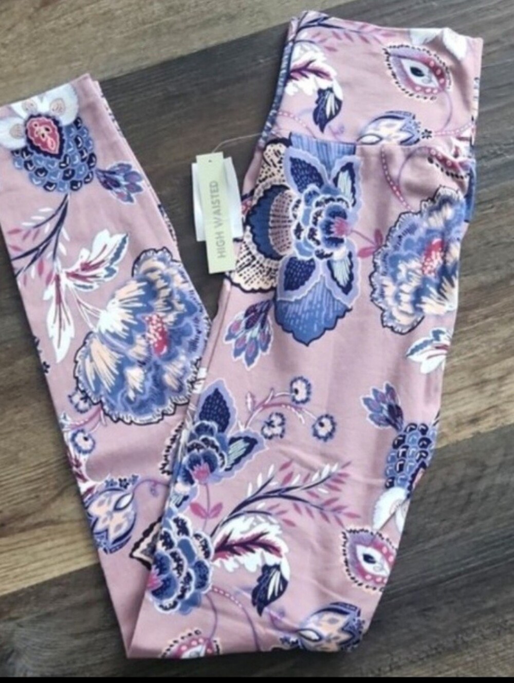 Charlotte Russe floral flowery purple leggings medium NWT